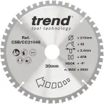 Trend pjūklo diskas 210mm, 48 dantys, 30mm skylė