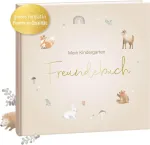 Vinilinė plok&scaron;telė Mintkind&reg; Draugystės knyga "forest" vaikų darželiui, draugystės knyga pildymui, draugystės knyga mergaitėms ir berniukams, vaikams pritaikyti &scaron;ablonai ir mielos iliustracijos