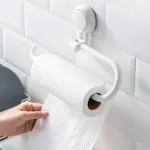 Virtuvinio popieriaus laikiklis, baltas plastikinis laikiklis su siurbtuku, montuojamas ant sienos, lipnus virtuvinio popieriaus laikiklis, nereikia gręžti, ritinėlio laikiklis, virtuvės siena, tinka virtuvei, vonios kambariui ir kriauklei