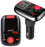 Automagnetola Fm transmiteris Akai Fmt-74bt įkrovimas qc3.0 usb bluetooth