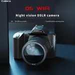 4k vaizdo kamera, vaizdo kamera, vlog'ų kamera su 16x skaitmeniniu priartinimu, 64mp Wifi internetinė kamera su 3 colių Ips spalvotu ekranu, mikrofonas, papildomas ap&scaron;vietimas, 62 mm makro objektyvas