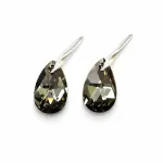 Diamond Sky Jewelry Sidabriniai auskarai moterims DiamondSky &bdquo;Baroque (Sidabrinis Night)&bdquo; su Swarovski kristalais