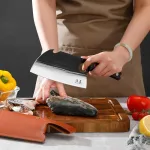 Shangdao Deba peilis 17.8 cm, rankų darbo mėsininko peilis mėsos pjaustymui, virtuviniai peiliai virtuvei ir stovyklavimui lauke, auk&scaron;čiausios kokybės voki&scaron;kas nerūdijantis plienas ir tradicinė medinė rankena, dovanų dėžutė