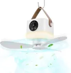 7200 Mah Led kempingo lempa su ventiliatoriumi, įkraunama per Usb, kempingo ventiliatorius su &scaron;viesa, palapinės lempa, žibintas, lauko kempingo reikmenys, nuimami ventiliatoriaus sparneliai, pakabinamas kabliukas, laikmatis ir trikojis