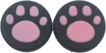 2 x rožinės silikoninės analoginės valdiklio svirties rankenėlės, skirtos Nintendo Switch Ns Controller Joy-con Thumbstick, mielos katės letenėlės