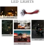 Risegun 50 diodų led lempučių pakuotė, dc 12 v i&scaron; anksto prijungta led lemputė, 8 mm spalvingos blykstės led lempos karoliukai su 20 cm 26 awg kabeliu pramonės reikmėms