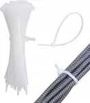 Baltos Kabelinės Juostos, Kabelių Rai&scaron;teliai, 4,8x450 mm, 100 vnt.