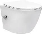 Pakabinamas klozetas REA Carlo Lux Rimless su bidė funkcija