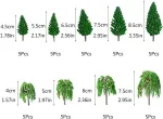 Smavles mi&scaron;rūs medžiai modeliavimui 45 vnt. modelių gamybos medžiai mini medelis dirbtiniai traukinio medžiai geležinkelio kra&scaron;tovaizdžio diorama medžio architektūros medžiai "pasidaryk pats" kra&scaron;tovaizdžiui