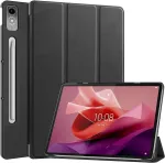 Ayxyyds dėklas, skirtas lenovo tab p12 12.7 colių (2023), apsauginis dėklas, itin plona pu oda su stovo funkcija ir automatiniu užmigdymu/pabudimu, suderinamas su lenovo tab p12 12.7 colių (2023) (juodas)