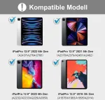 Dėklas su klaviatūra Ipad Pro 12.9 (6/5/4/3 Gen), violetinis