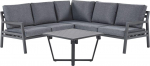 Lauko baldų komplektas Beliani Shumee Sodo rinkinys 5- asmuo tamsiai pilkas VIZZINI