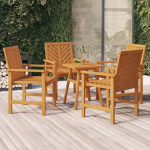 Sodo valgomojo kėdės, 3vnt., akacijos medienos masyvas