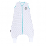 Natulino LITTLE WALKERS dvisluoksnis kūdikio miegmai&scaron;is Baltas Pilkas Waves & Mint
