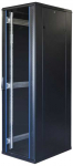 19" Komutacinė spinta TOTEN, System G, 42U, 600x800, stiklinės durys, galinės perforuotos durys, iki 800kg, juoda / G6.6842.9801 / 19-G6842GP