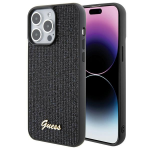 Dėklas GUESS GUHCP15XPMSDGSK IPHONE 15 PRO MAX 6.7 "Juodas/Juodas HARDCASE DISCO METAL SCRIPT