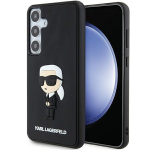 Samsung Galaxy S24 Plus Karl Lagerfeld dėklas 3D Rubber Ikonik (KLHCS24M3DRKINK) juodos spalvos