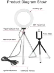 LED lempa, žiedas 16cm, su nedideliu trikoju