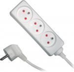 Prailginimo laidas 3lizdai 3m,baltas RPC03,Retlux