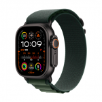 Apple Watch Ultra 2 GPS + Cellular 49mm Black Titanium Case with Dark Green Alpine Loop - Medium MX4R3UL/A