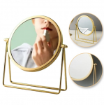 Kosmetinis veidrodėlis, 14,5cm, aukso spalvos