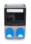 Els Elektrotechnika 6NO21C00F Statybinis skirstomasis skydas, sodas 2*GS 230V + apsaugos + diferencialas, 6NO21C00F