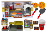 Lean Toys Vaikų žaidimų rinkinys &bdquo;Picerija&ldquo; su kasa ir kavos aparatu