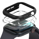 Dėklas Apple Watch 10 (46mm) Ringke Slim 2-pack Clear & Matte juodos spalvos