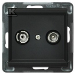 Ospel Sonata RTV antenos lizdai, praeinantys 10 dB juodo metalo (GPA-10RP / m / 33)