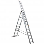 Trijų dalių daugiafunkcinės kopėčios DRABEST &bdquo;PRO&ldquo; 3x12