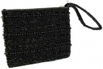 Bazaar Piniginė, juoda su karoliukais, 0,1x0,14x0,02 m, juoda