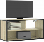 TV staliukas Televizoriaus spintelė, ąžuolo, 80x31x39,5cm, mediena/metalas
