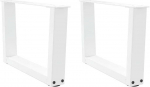 Kavos staliuko kojelės, V formos, 2 vnt., baltos, 60x(30-31,3) cm, plienas