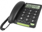 Doro PhoneEasy 312cs telefonas su dideliu mygtuku, juodas