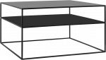 Customform Kavos stalas, 2 AUK&Scaron;TO TENSIO METAL 80, 0.8x0.8x0.45 m, Juodas
