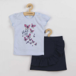 Kūdikių mar&scaron;kinėliai su sijonu New Baby Butterflies mėlyni, 68 (4-6m), 68 (4-6m) dydis