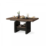 Intermeble I&scaron;kleidžimas ir pakeliamas stalas LEXUS rudas/juodas