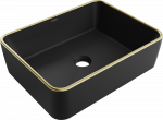 Praustuvas Mexen Catia 48 cm, Juodas matt/Gold edge