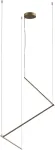 36W LED pakabinamas &scaron;viestuvas STICK, matinės žalvario sp., 3000K, dimeriuojamas, 01-2798