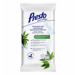 PRESTO Drėgnos servetėlės universalios Eco su kanapėmis 40 vnt.