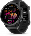 I&scaron;manusis laikrodis Garmin Forerunner&reg; 570 - 47mm, Pilkai melsvos spalvos aliuminis su permatomu juodu / juodu dirželiu