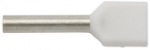 Ergom E08KH-02020100401 Izoliuotas antgalis HI 2 x 0,75/10, baltas E08KH-02020100401 (500 vnt.)
