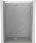 Du&scaron;o durys Mexen Lunar, kairinės, 140 cm, transparent/brushed nickel