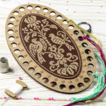 Wonderland Crafts Siuvinėjimo kryželiu rinkinys siūlų organizatoriui, dirbtinė oda