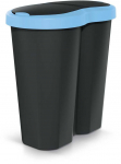 Prosperplast &Scaron;iuk&scaron;liadėžė Compacta R Duo, Mėlyna/juoda, talpa 40L, Jedna komora, Dwie pokrywki, NDRF40-2717C_S411