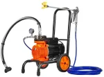 Beoris dažų purk&scaron;tuvas su vežimėliu, 900W elektrinis, 1.8L/min, membraninis, dažymo įrenginys su ratukais