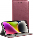 Dėklas su klapką na Xiaomi Redmi NOTE 15 PRO PLUS 5G Smart Magneto bordo spalvos