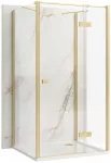 Du&scaron;o kabina Rea Atlas II, 90x90 cm, Brushed Gold, de&scaron;inė