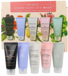 MARY & MAY Vegan Wash Off Mask Mini Gift Set korėjieti&scaron;kas makiažo valiklis Moterims