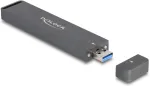 Delock Externes Geh&auml;use M.2 NVMe PCle SSD, SATA SSD (grau, mit USB Typ A-Stecker)